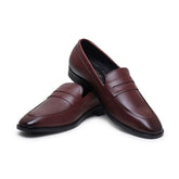 Hayes London | Belmonte Brown Formal Penny Loafers – Genuine Leather Men's Slip-On Shoes for Office & Party Wear